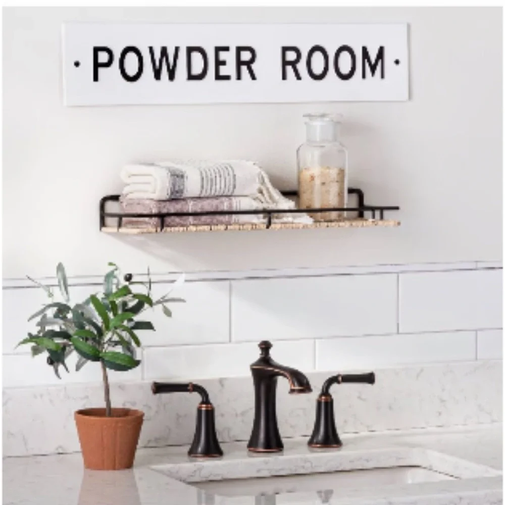 Hearth & Hand farmhouse “Powder Room” sign w/raised lettering & glazed finish - Picture 1 of 10